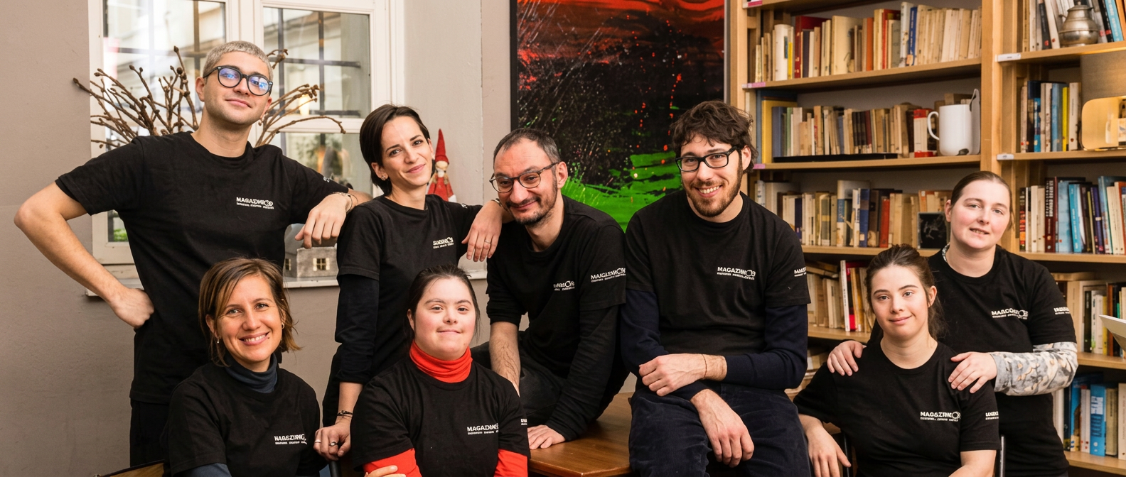 The Magazzini OZ team in Torino, a social enterprise café run by Casa Oz